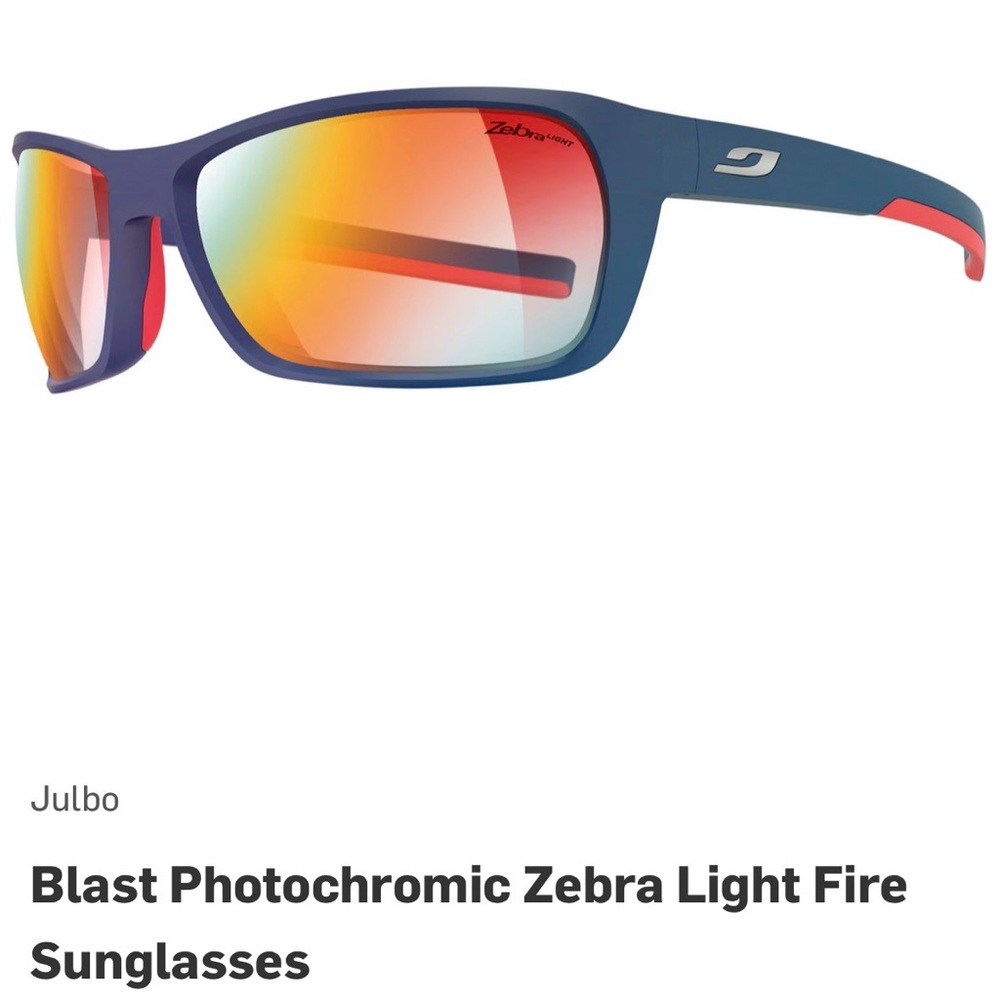 Julbo brand Blast Photochromic Zebra Light Fire Sunglasses, men’s